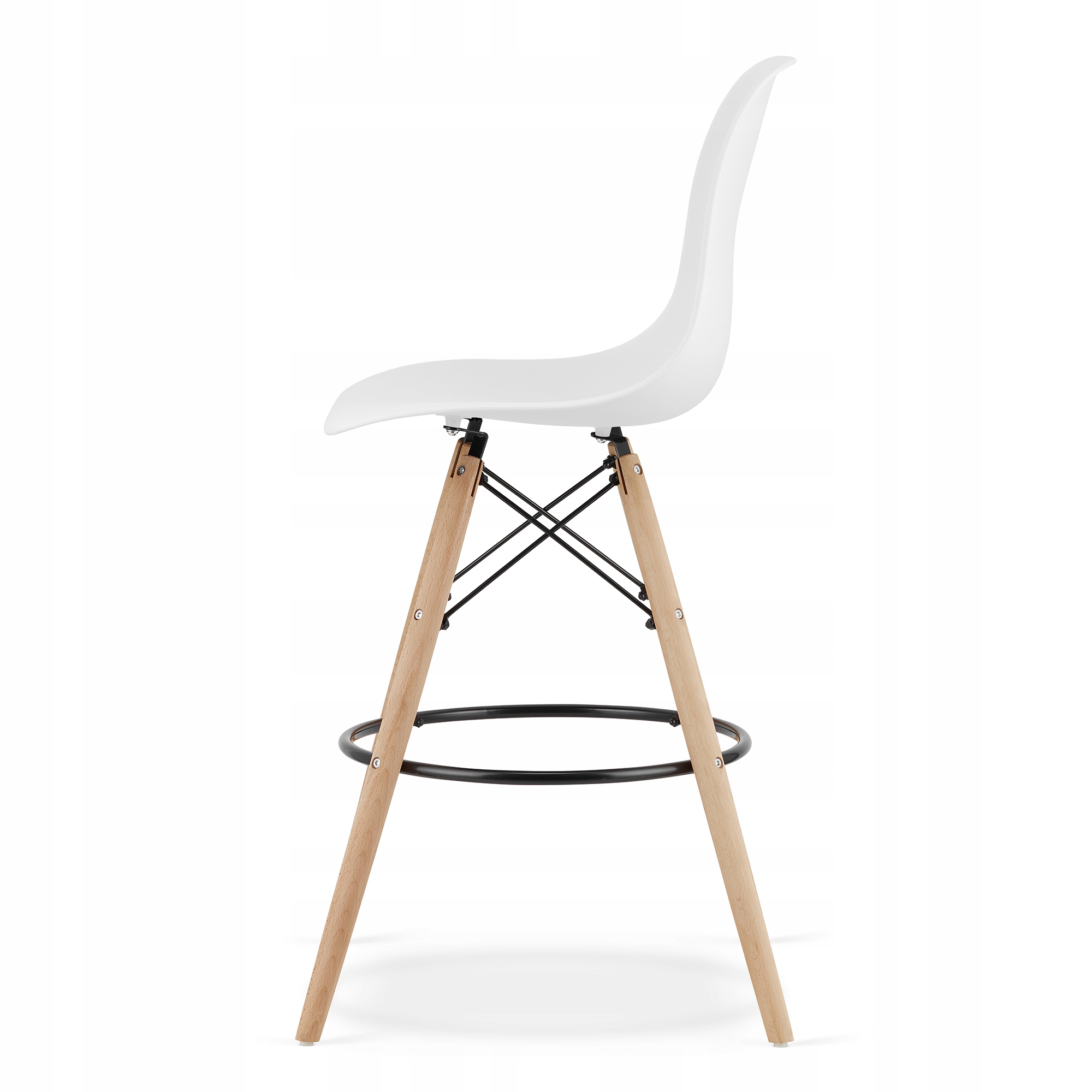 Hoker LEVEL krzesło barowe wysokie do wyspy Kolor mebla biały