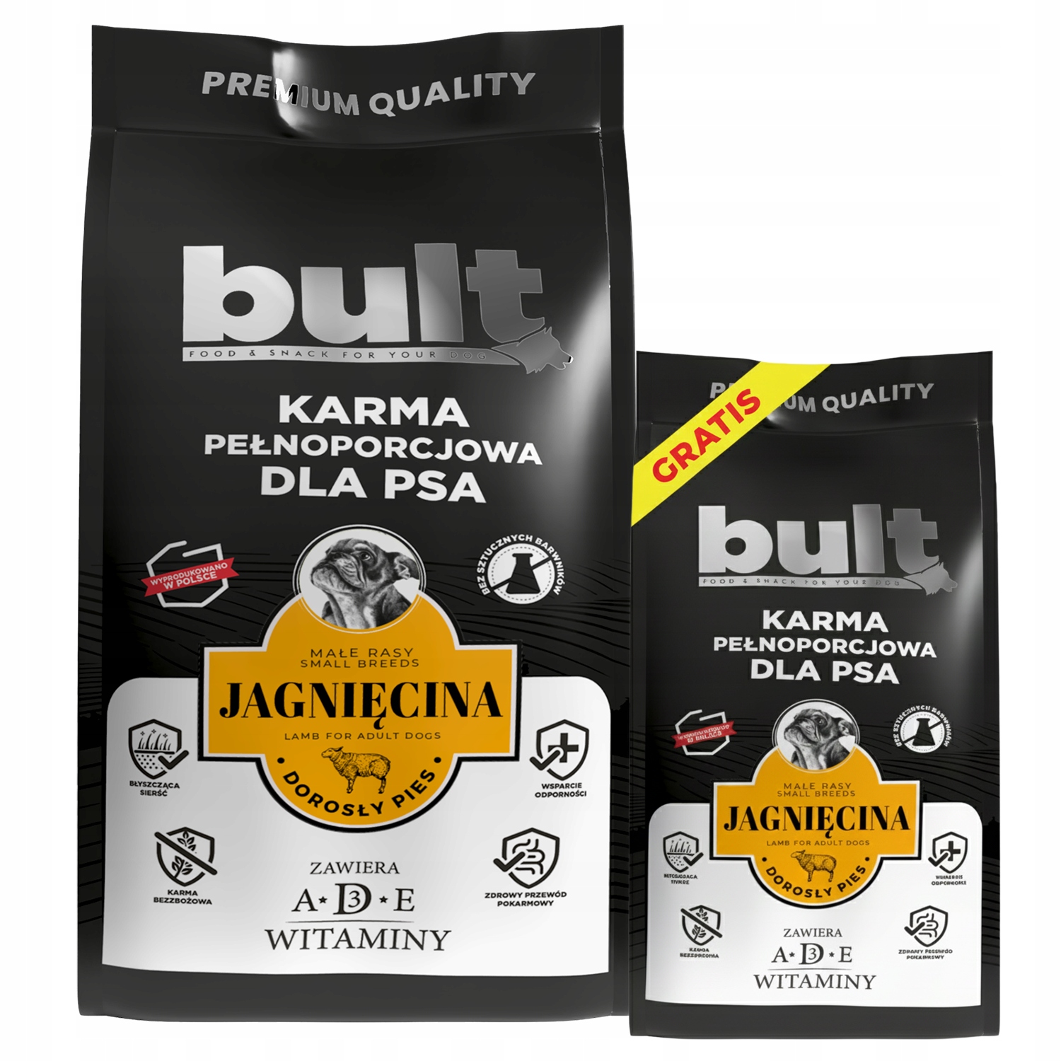 Levně Krmivo Suché Jehněčí Bult Pro Dospělé Psy Malých Plemen 12 kg 3 kg Bonus