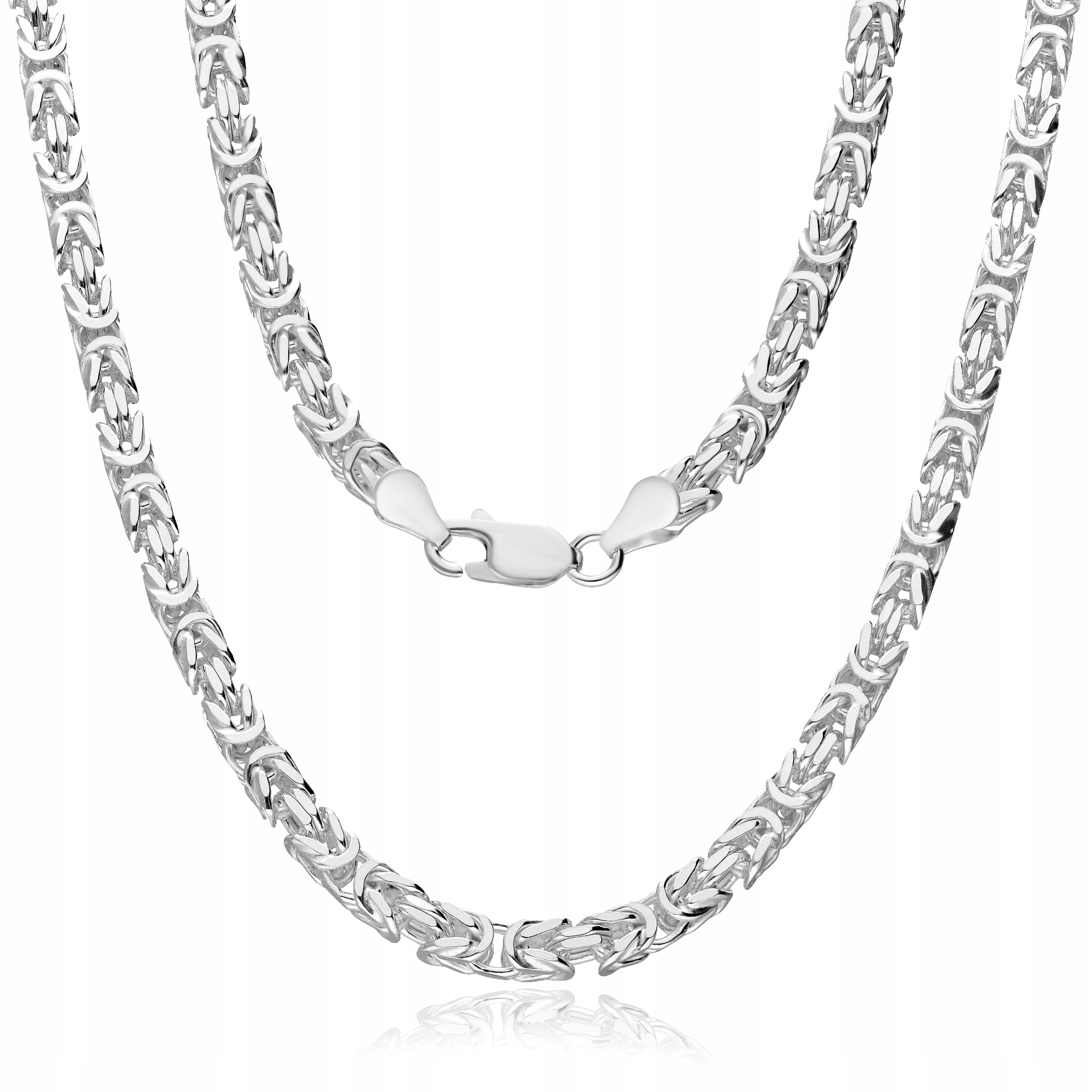 Královský Řetěz Stříbrná Byzantská Vazba 3.5 mm 50 cm stříbro 925