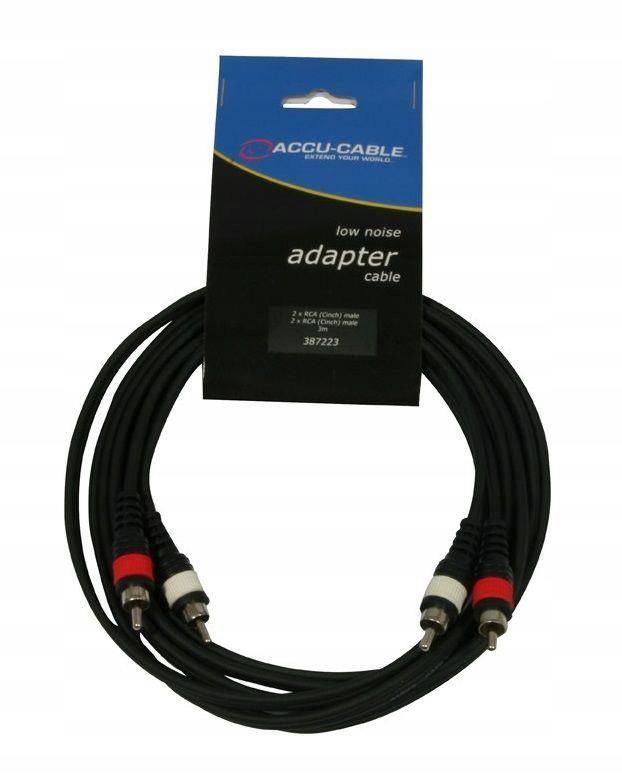 

Kabel sygnałowy Rca-rca (cinch) 3m AC-R/3