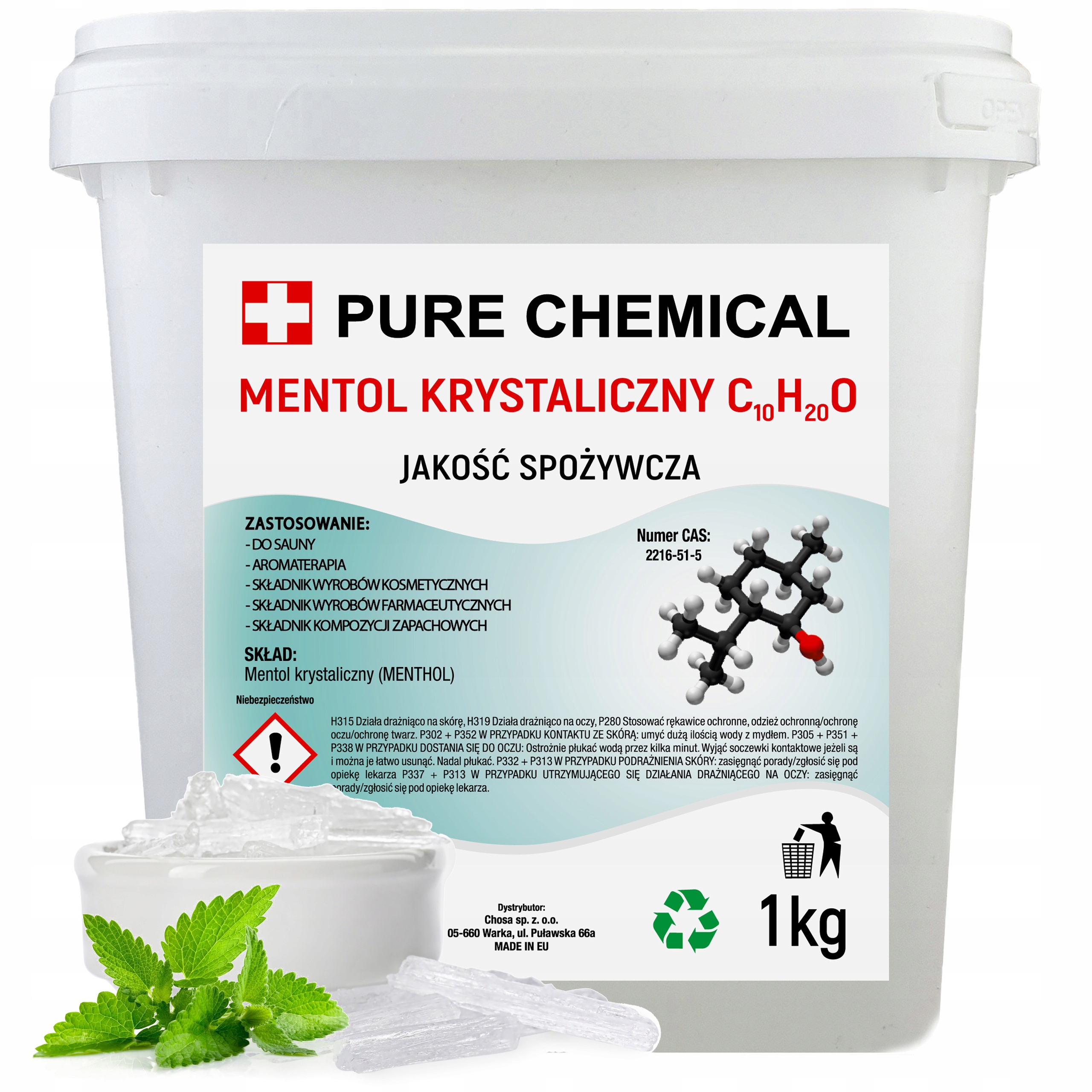 

Mentol Krystaliczny Do Sauny Kryształy 1000g 1kg