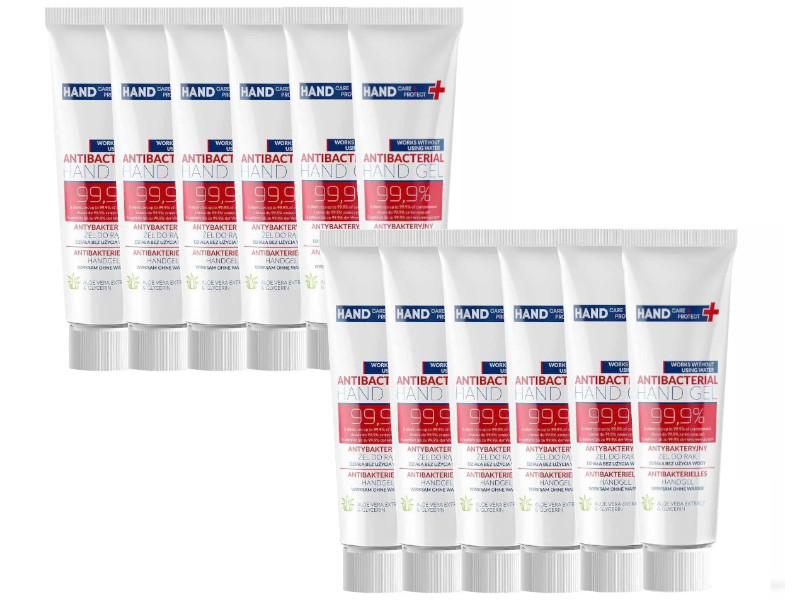 12szt. Żel antybakteryjny do dezynfekcji rąk 100ml