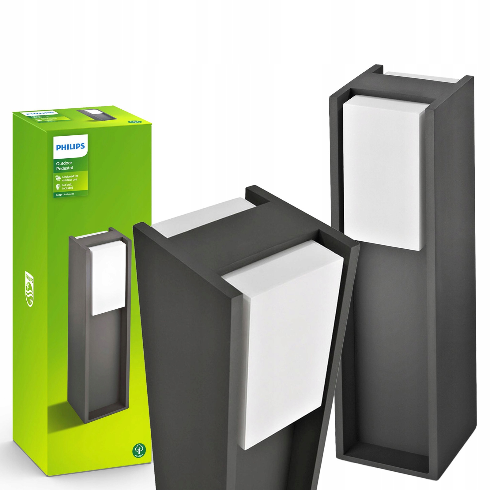 Led Záhradná Lampa Vonkajšia Stojaca Bridge E27 IP44 Stĺpik 40cm Philips