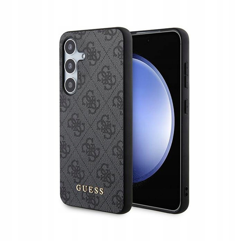 Guess 4G Metal Gold Logo Pouzdro pro Samsung Galaxy S24 (černé)
