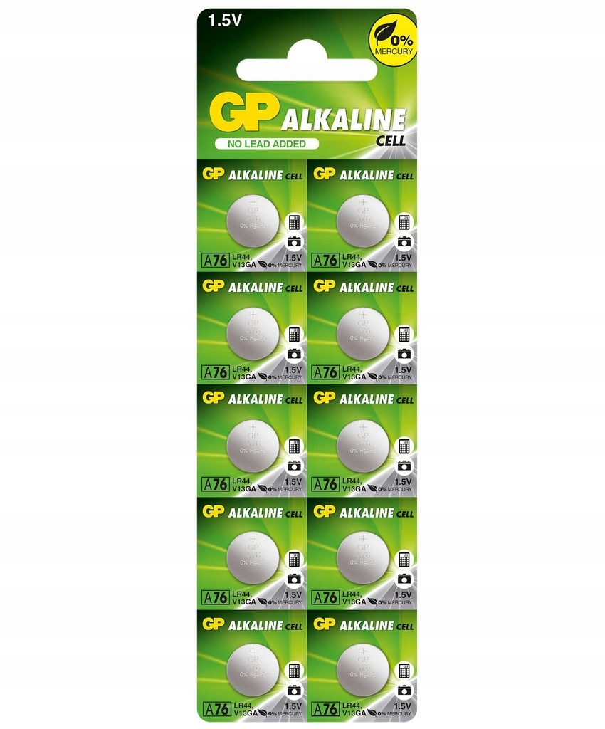 

Baterie Gp ZA76-U10 Alkaiczne 1,5V 10 szt