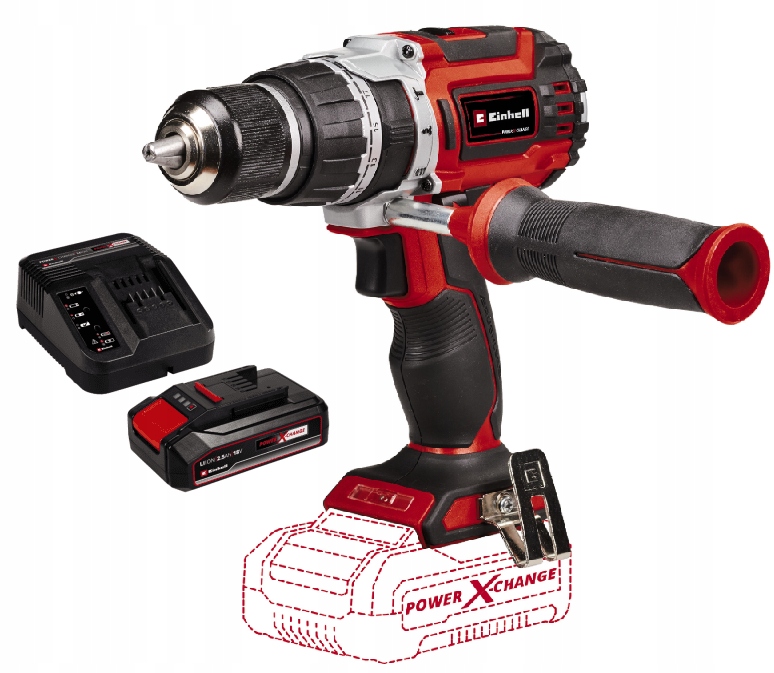 Einhell Aku Vrtačka Udar Tp-cd 18/60 4514205 Sada Akumulátor 2,5A