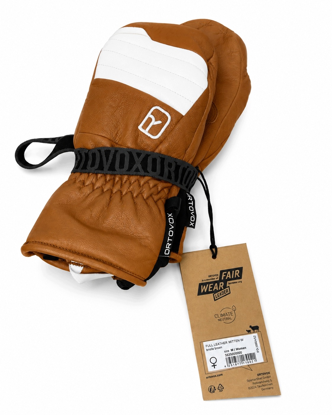Rękawice damskie Ortovox Full Leather Mitten bristle brown M