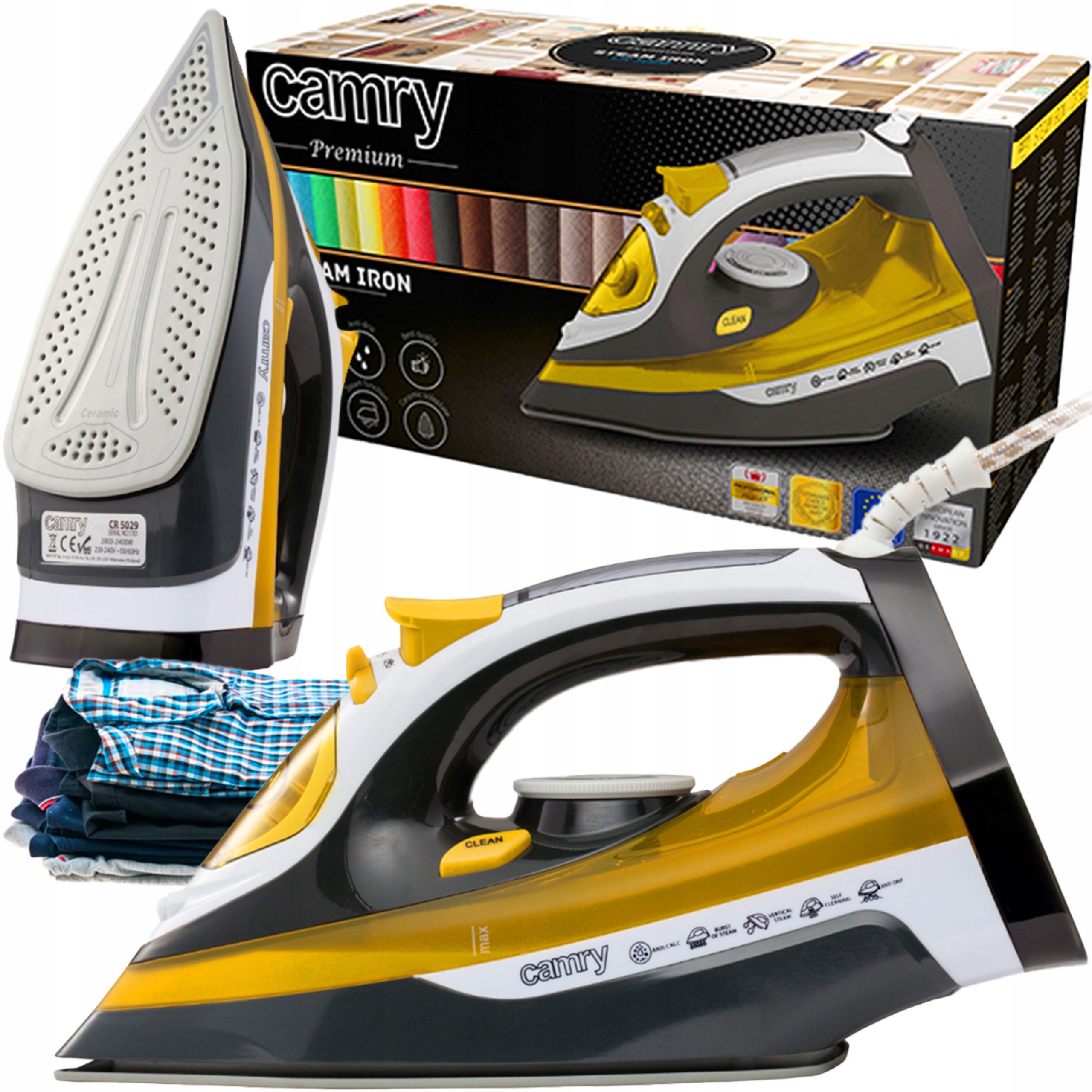 Żelazko Parowe Ceramiczne 3000W Camry Cr 5029-Zdjęcie-0