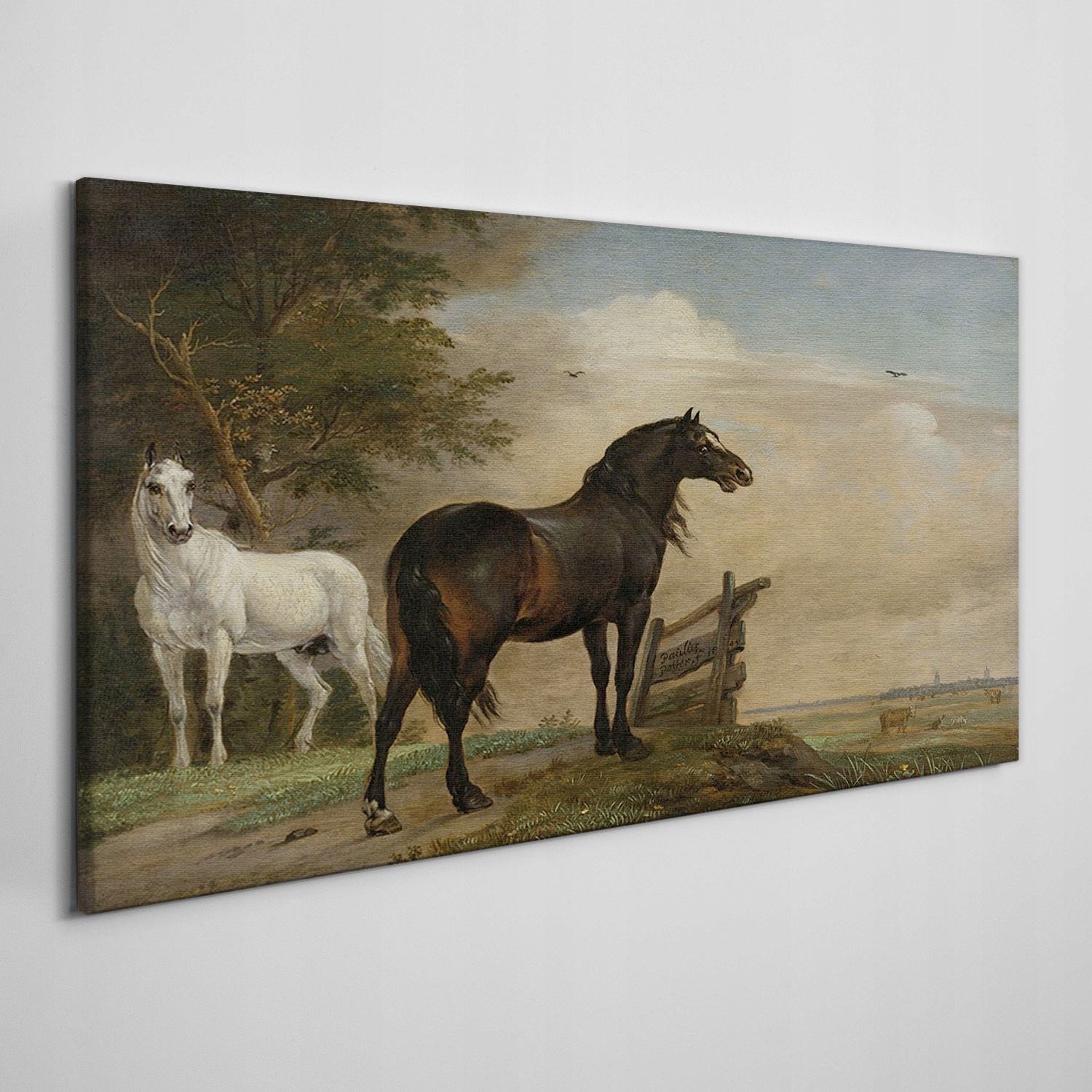 

Obraz płótno Krajobraz chmury niebo konie 120x60