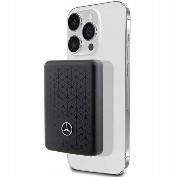 Mercedes Powerbank MEPB3KMESTK 5W 3000mAh čierna/čierna pre MagSafe