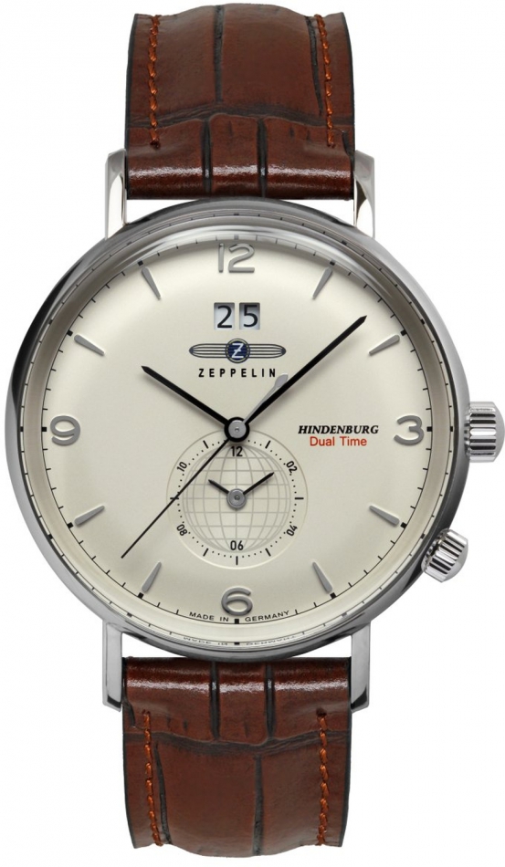 Zegarek męski Zeppelin 8044-5 brązowy klasyczny