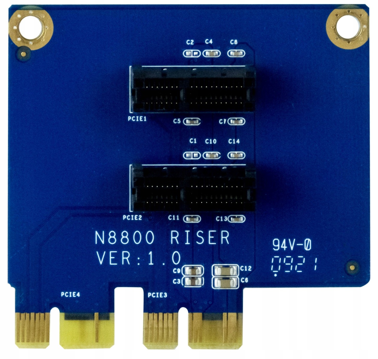 N8800 VER:1.0 Riser 4x PCIEx1