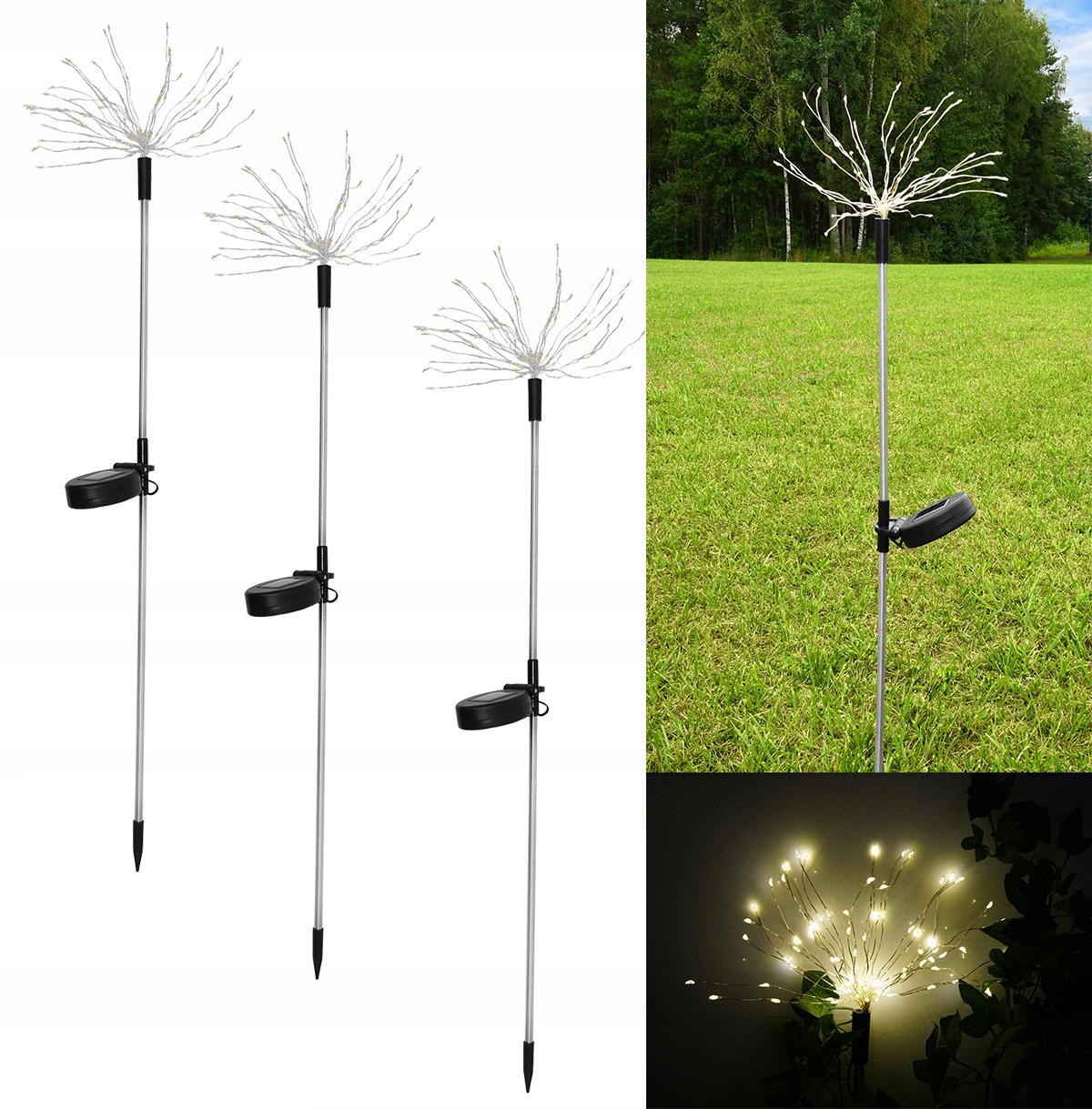 

Ogrodowa Lampa Solarna Dmuchawce 82cm Led 3 szt.