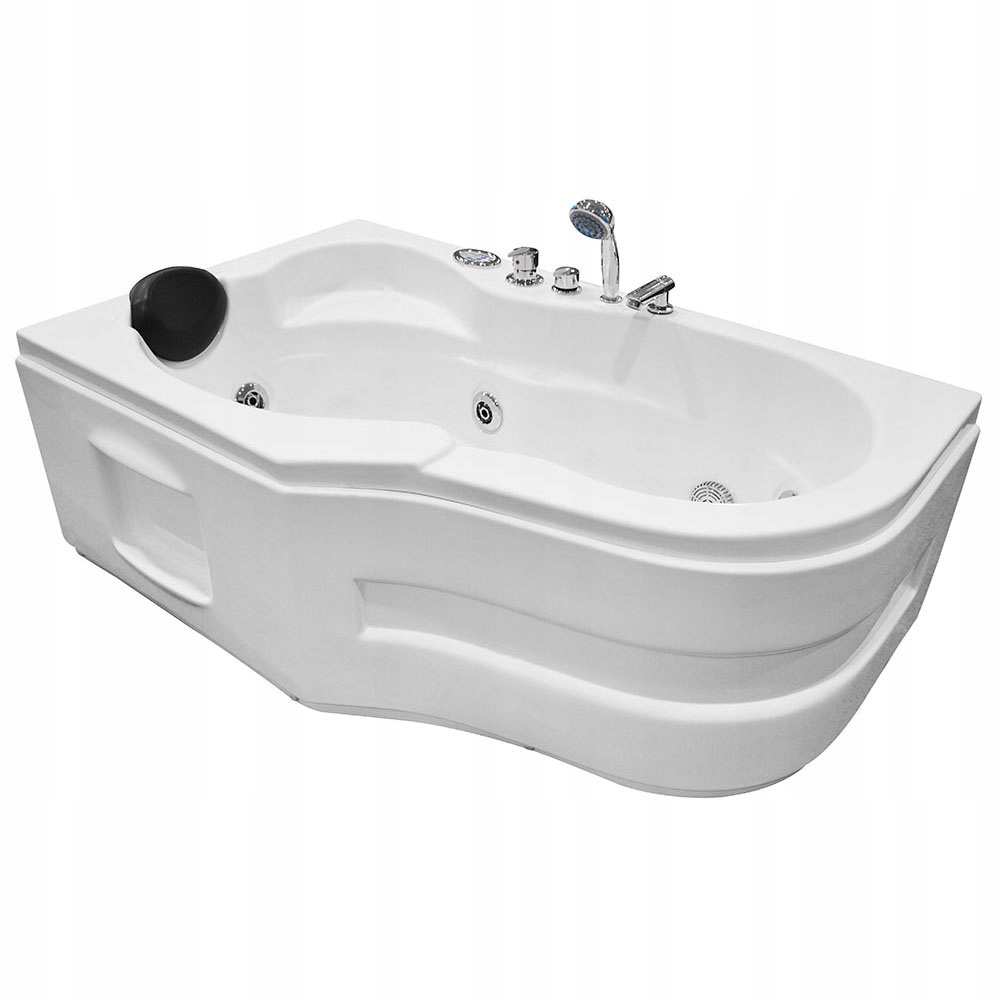 Wanna łazienkowa Spa z hydromasażem akrylowa z zagłówkiem 150X92X53CM