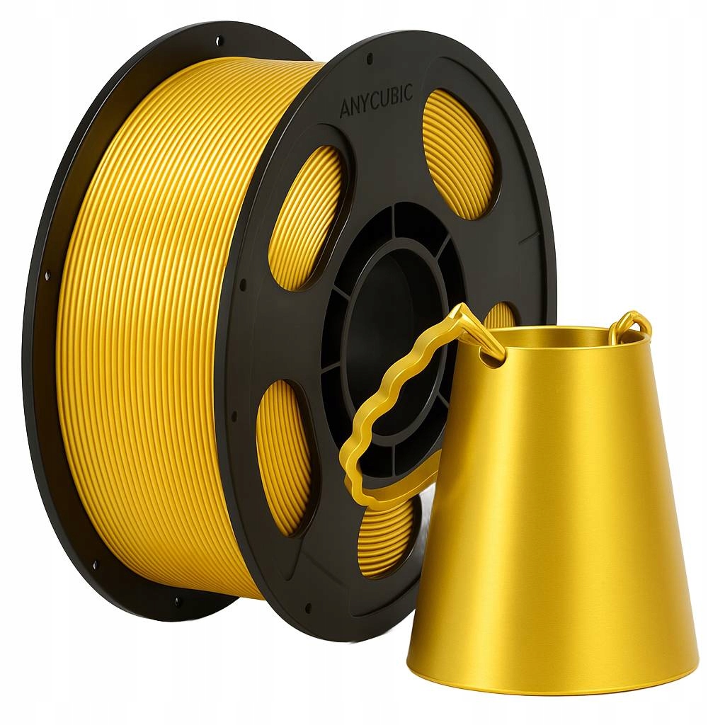 Filament Anycubic Pla Silk Shiny Gold Złoty 1kg Trwały Odporny Błyszczący