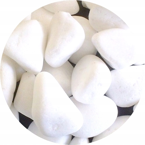 Kámen oblázek zahrady sněhově bílý Řecko oblázky 2-4 cm Thassos 25 kg