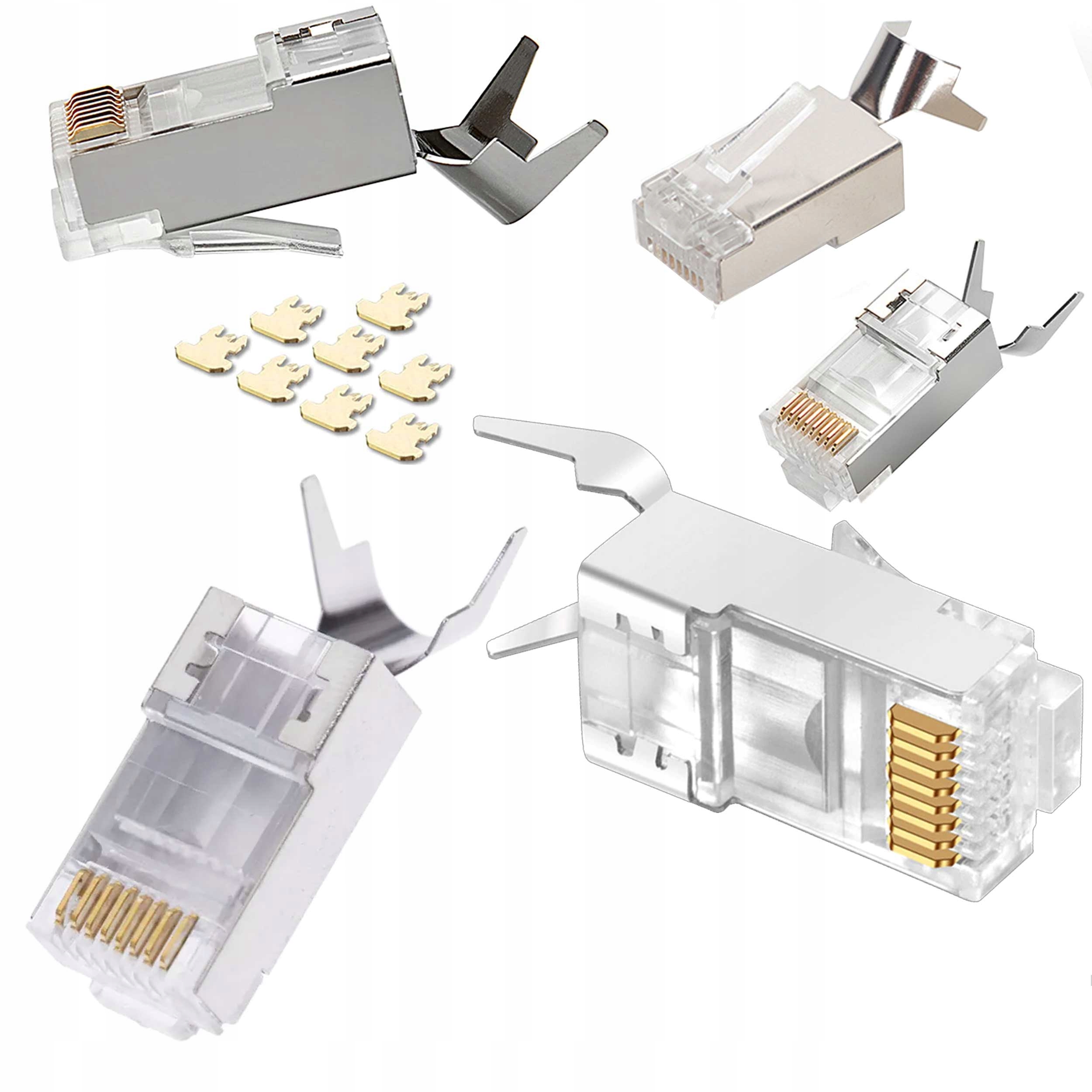 

Wtyk RJ45 kat6 kat7 drut Przelotowe Ftp 10szt.