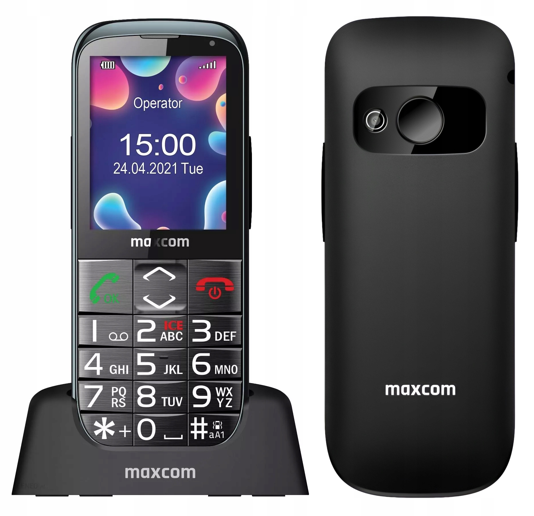 

Klasyczny Telefon Komórkowy Maxcom MM724 Podstawka