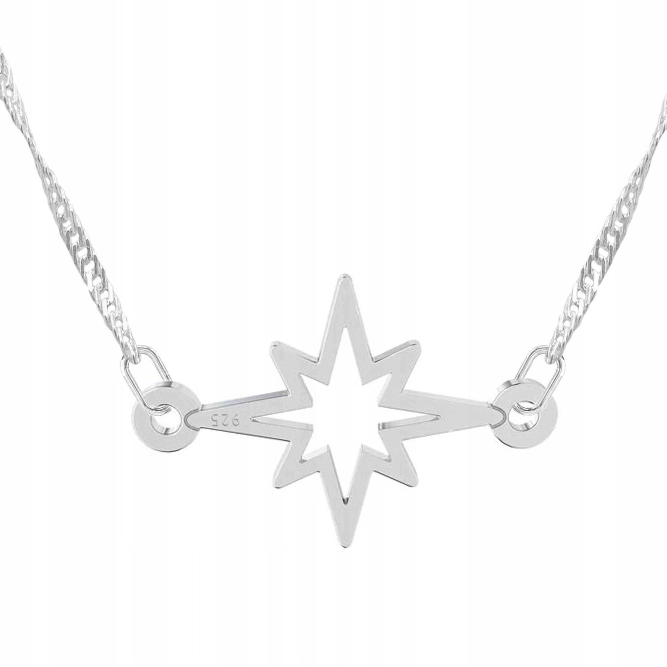 Stříbrný náhrdelník s hvězdou Vesmír Star Moon Stříbro 925