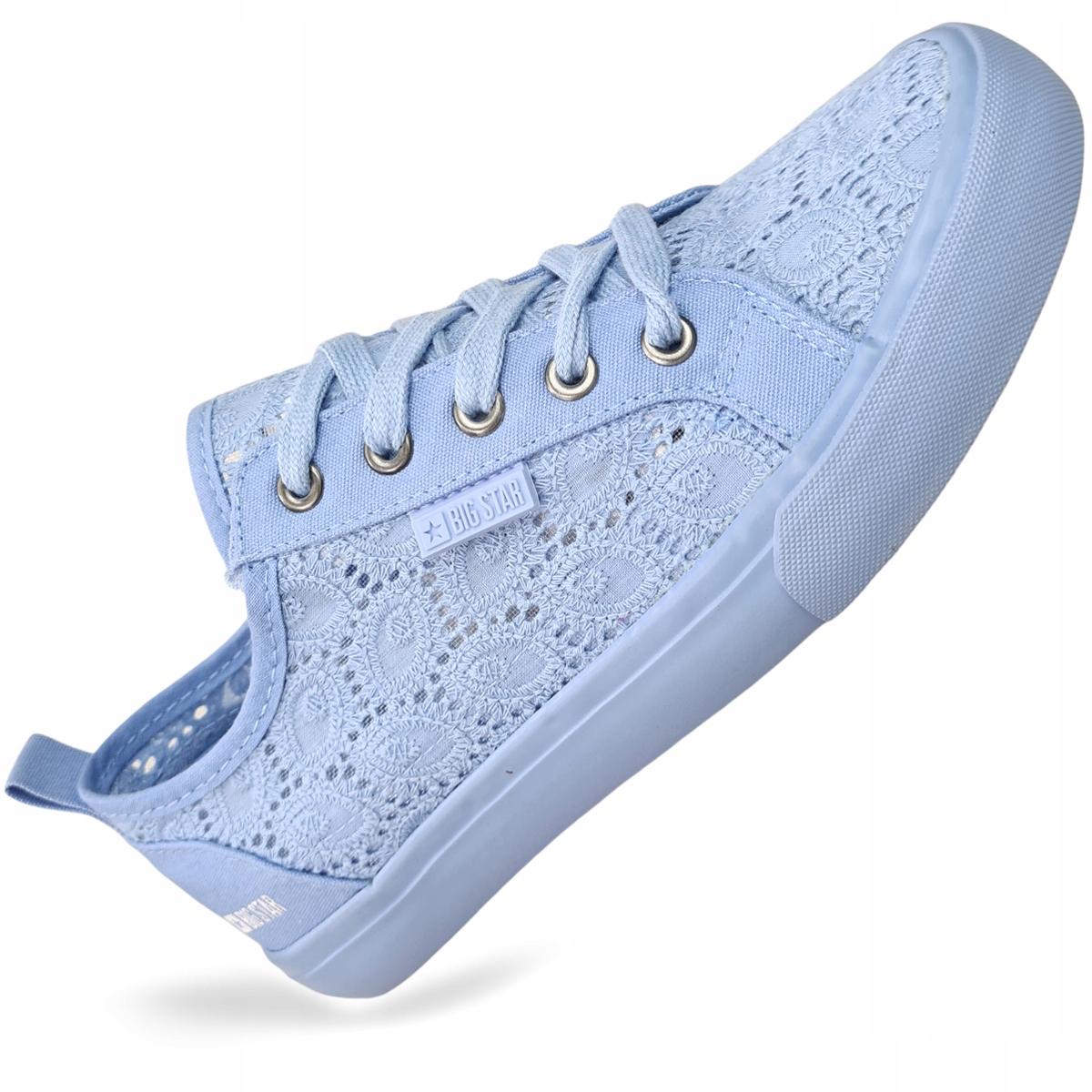

niebieskie koronkowe trampki Big Star JJ274061 38