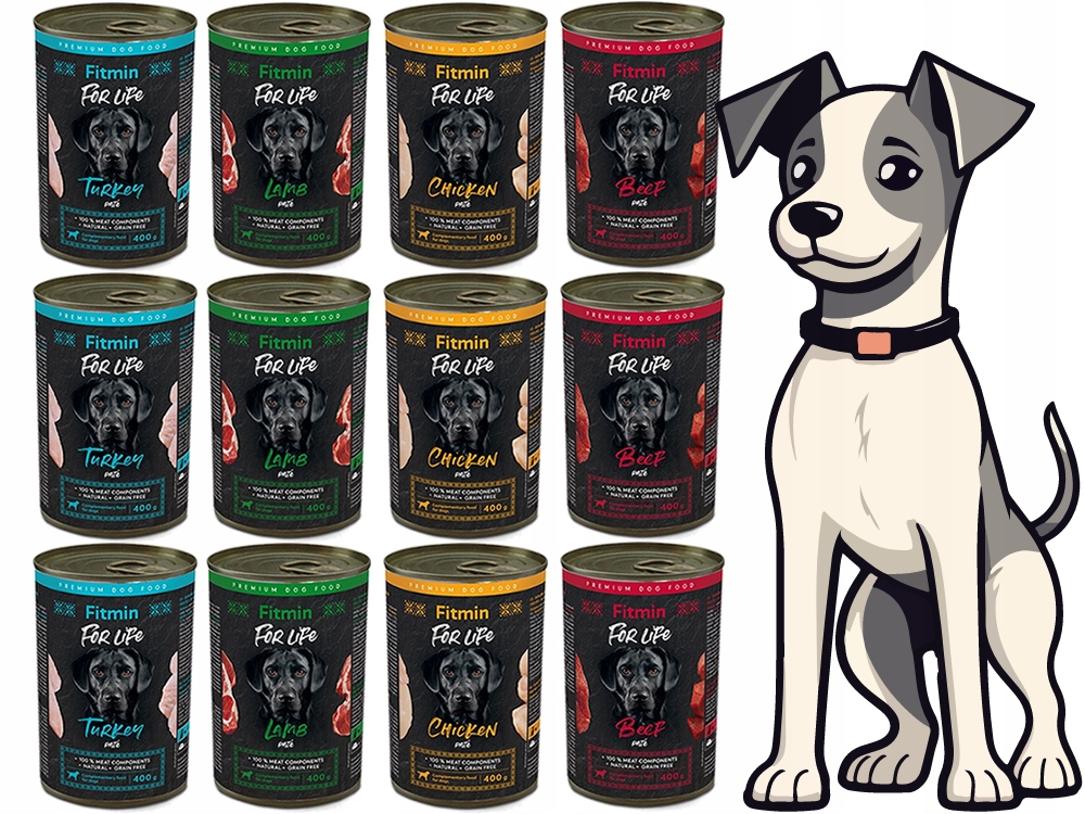 Levně Fitmin Vlhké Krmivo Pro Psa MIX Chutí 12 x 400 g