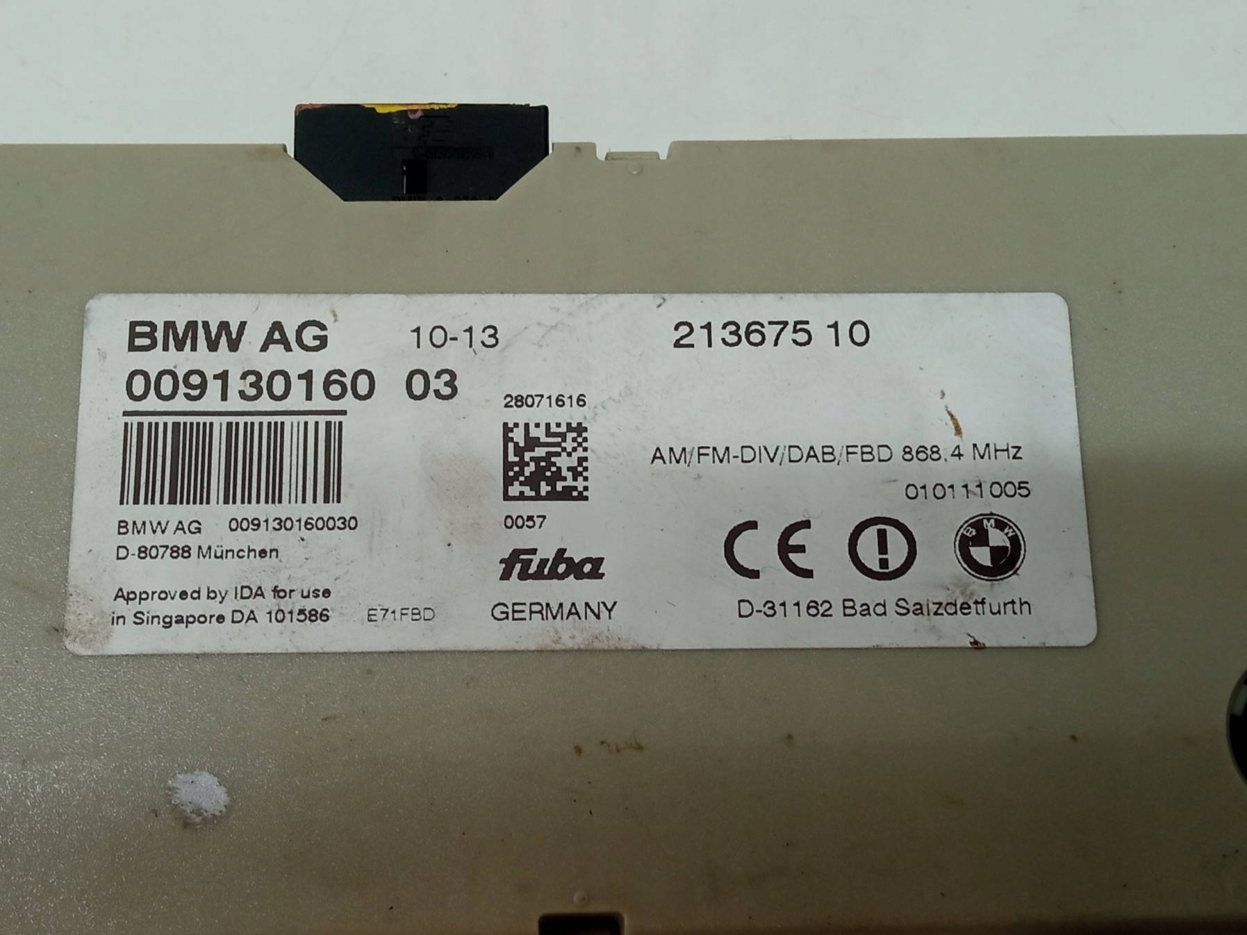 AMPLIFICATORE 009130160 Bmw X6 e (2009-2014) E71
