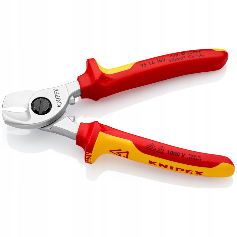 NOŻYCE DO KABLI IZOLOWANE 1000V 165MM KNIPEX