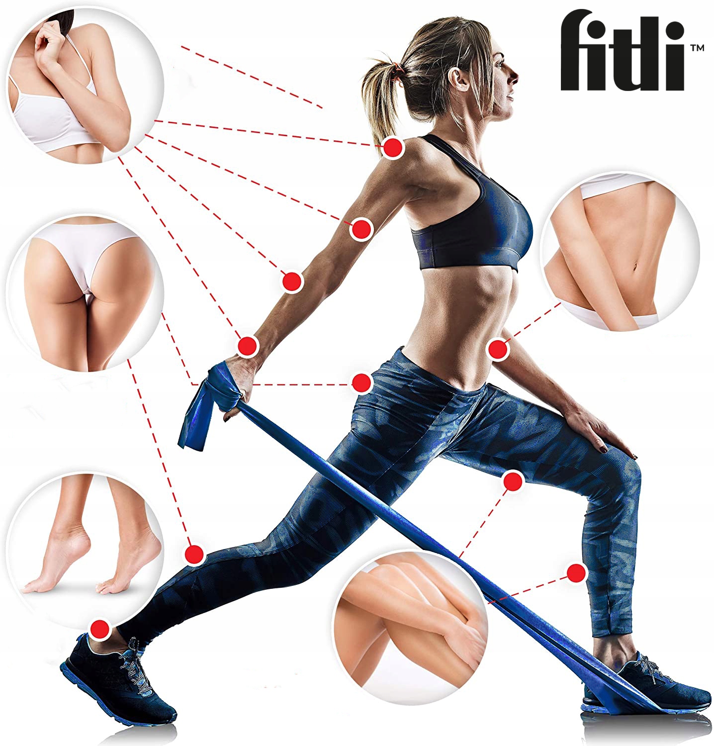 GUMA Taśma Do Ćwiczeń REHABILITACYJNA FLAT BAND 2m Model FTL06-RED