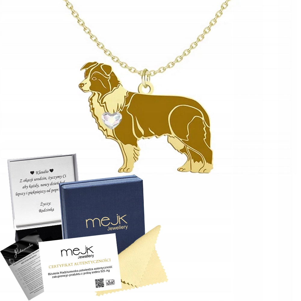 Náhrdelník Zlatá Border kolie 925 Dárek Šperky Žena Gravírování Bonus
