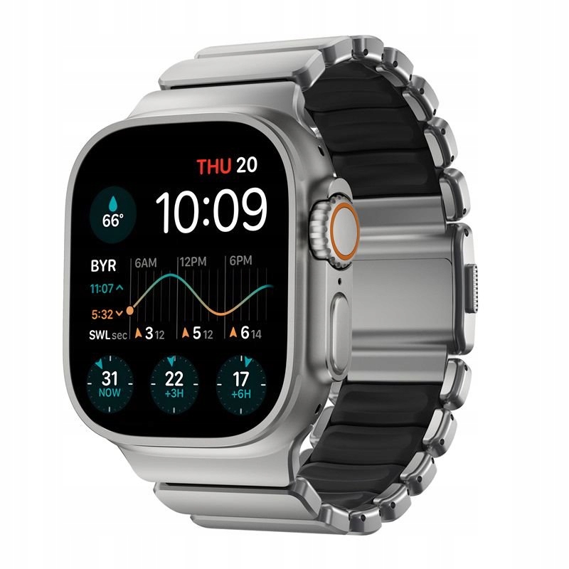Nomad remienok Stratos pre Apple Watch 44-49mm Black/Natural Hardware…