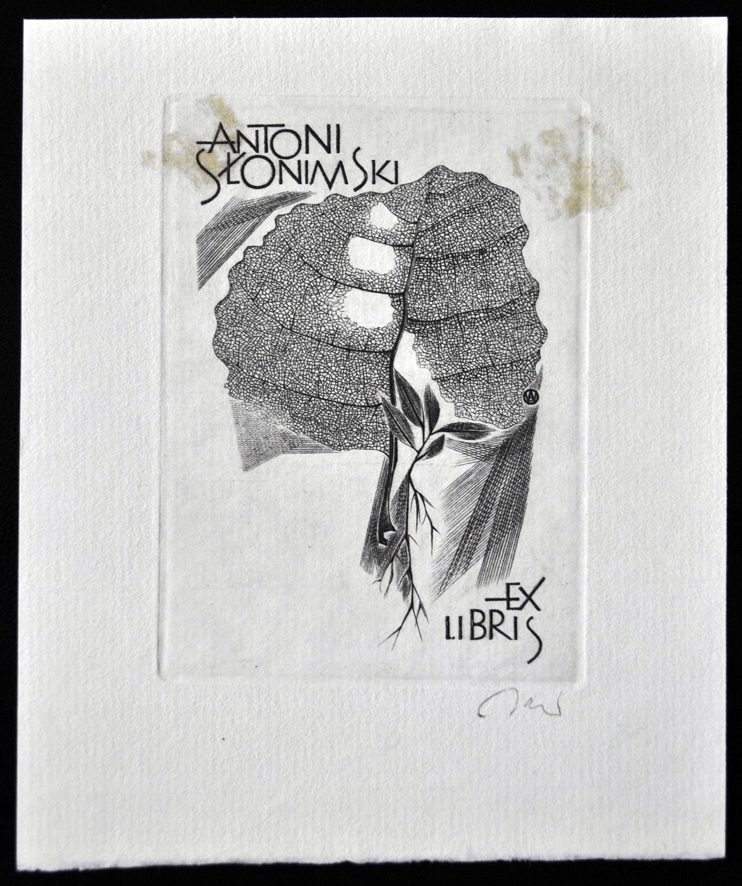 *KP* Jakubowski Wojciech (333/1968) Ex libris Antoni Słonimski, C2