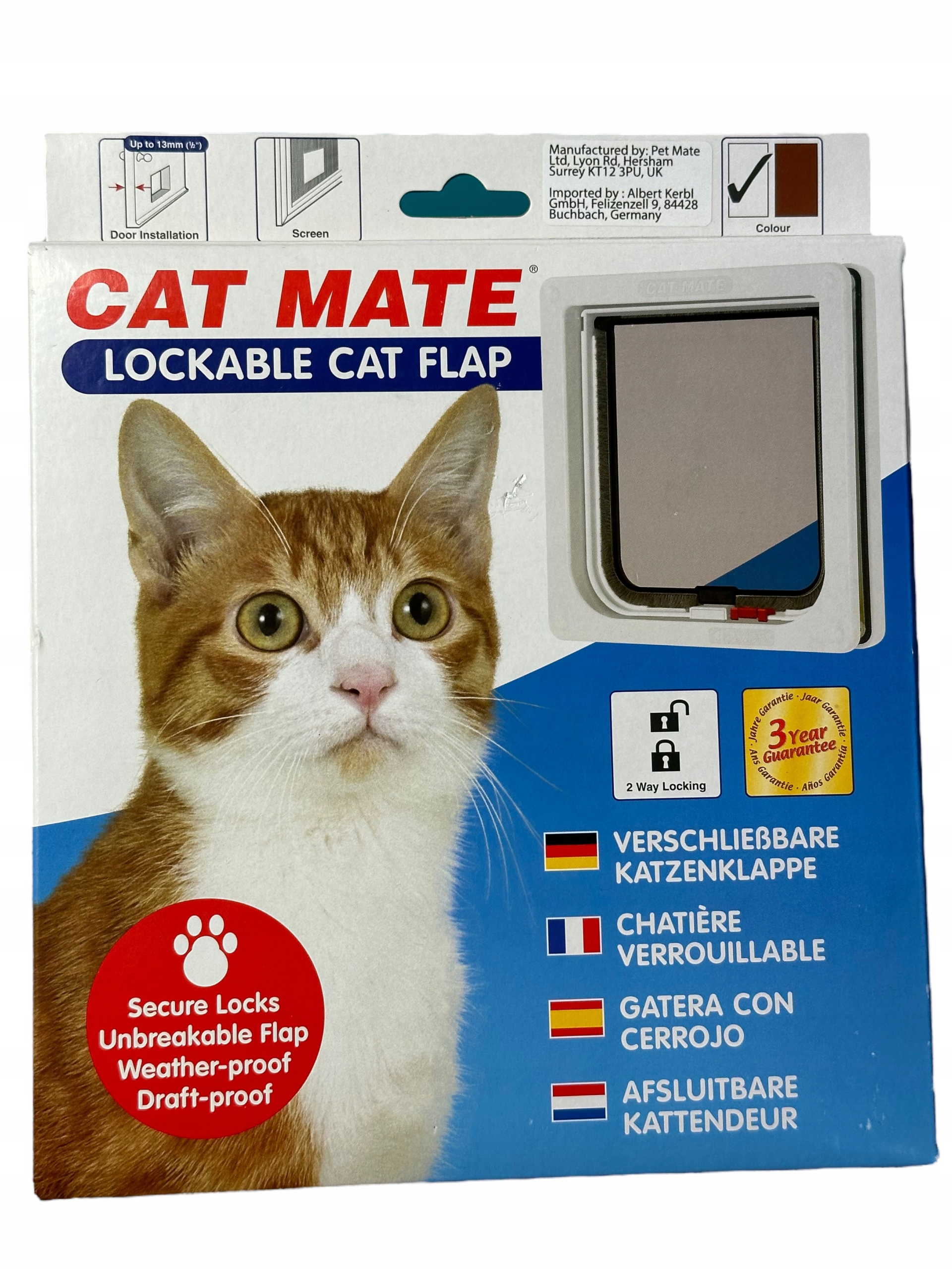 Drzwiczki wahadłowe Cat Mate 19,2 x 20 cm biały