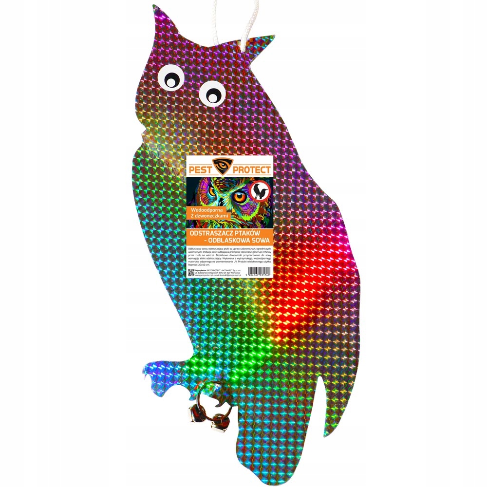 

Odstraszacz Ptaków Odblaskowa Sowa z Dzwoneczkami