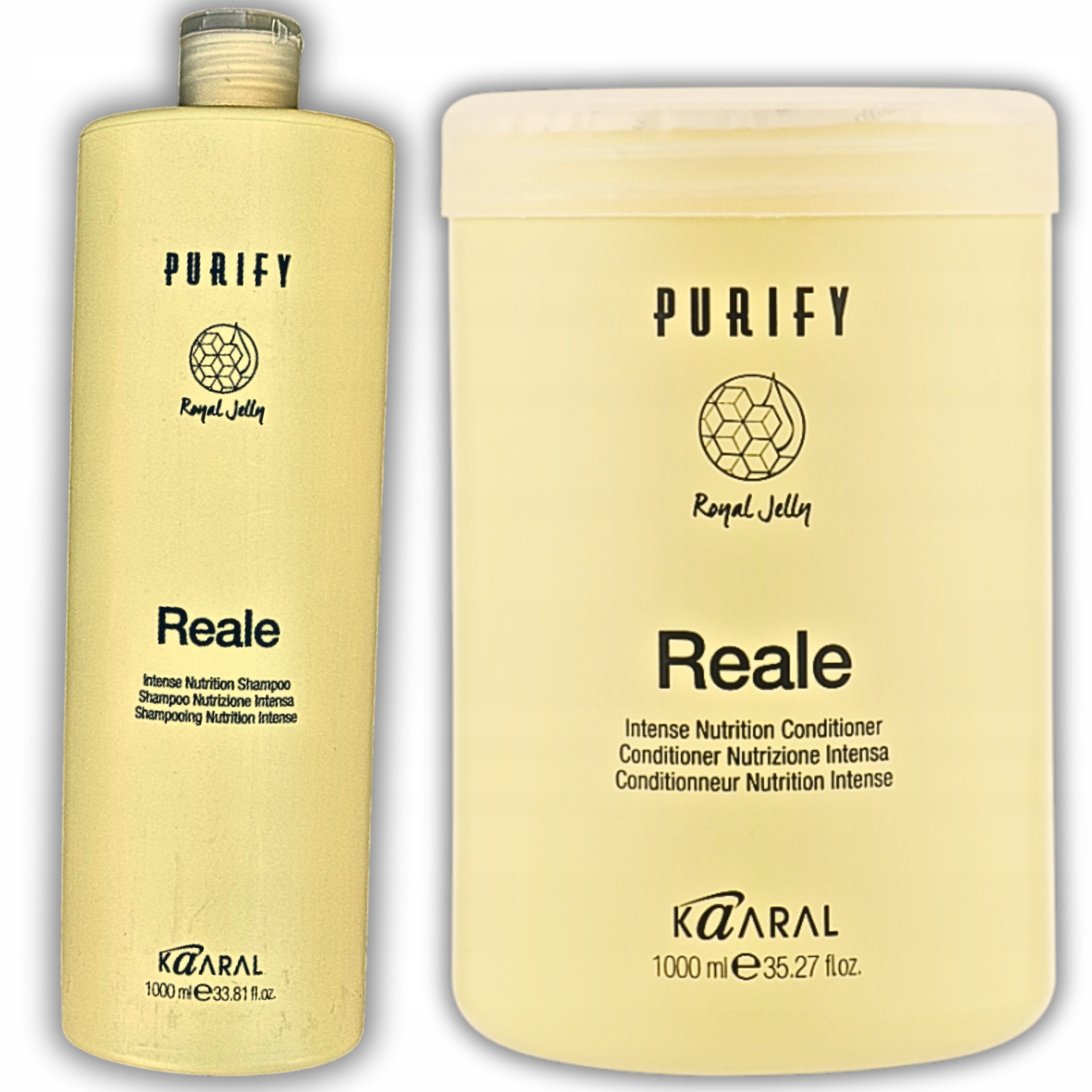 Set Kaaral Reale Hydratace a regenerace vlasů Šampon 1L kondicionér 1L