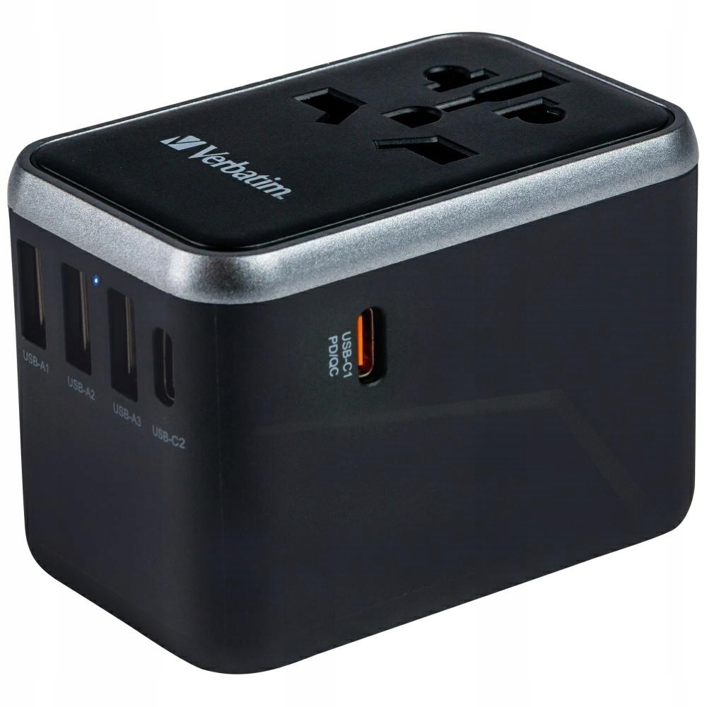 Cestovní Adaptér Eu/uk/us S 3xUSB-A/2xUSB-C Pd 61W