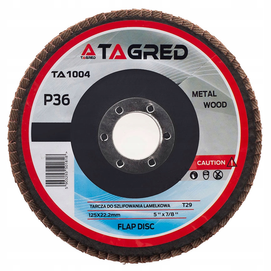 TARCZA DO SZLIFOWANIA LAMELKOWA LAMELKA 125MM P36 Kod producenta TA1004