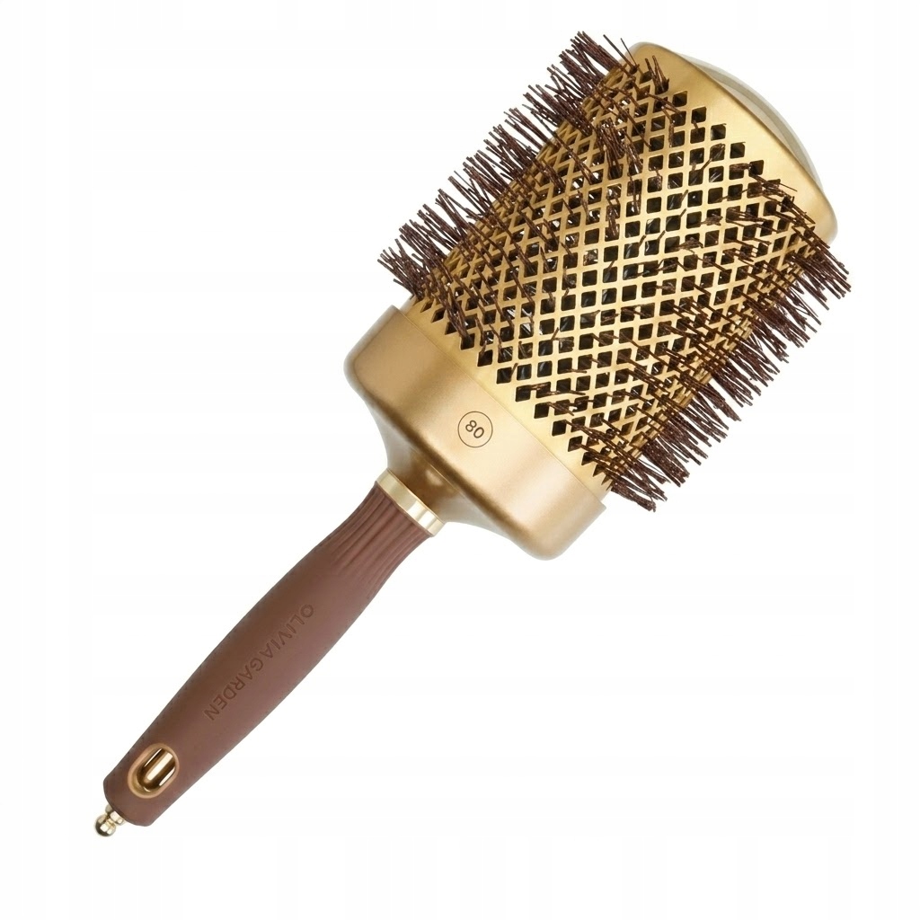 Olivia Garden Expert Blowout Shine Gold&Brown szczotka do modelowania 80mm