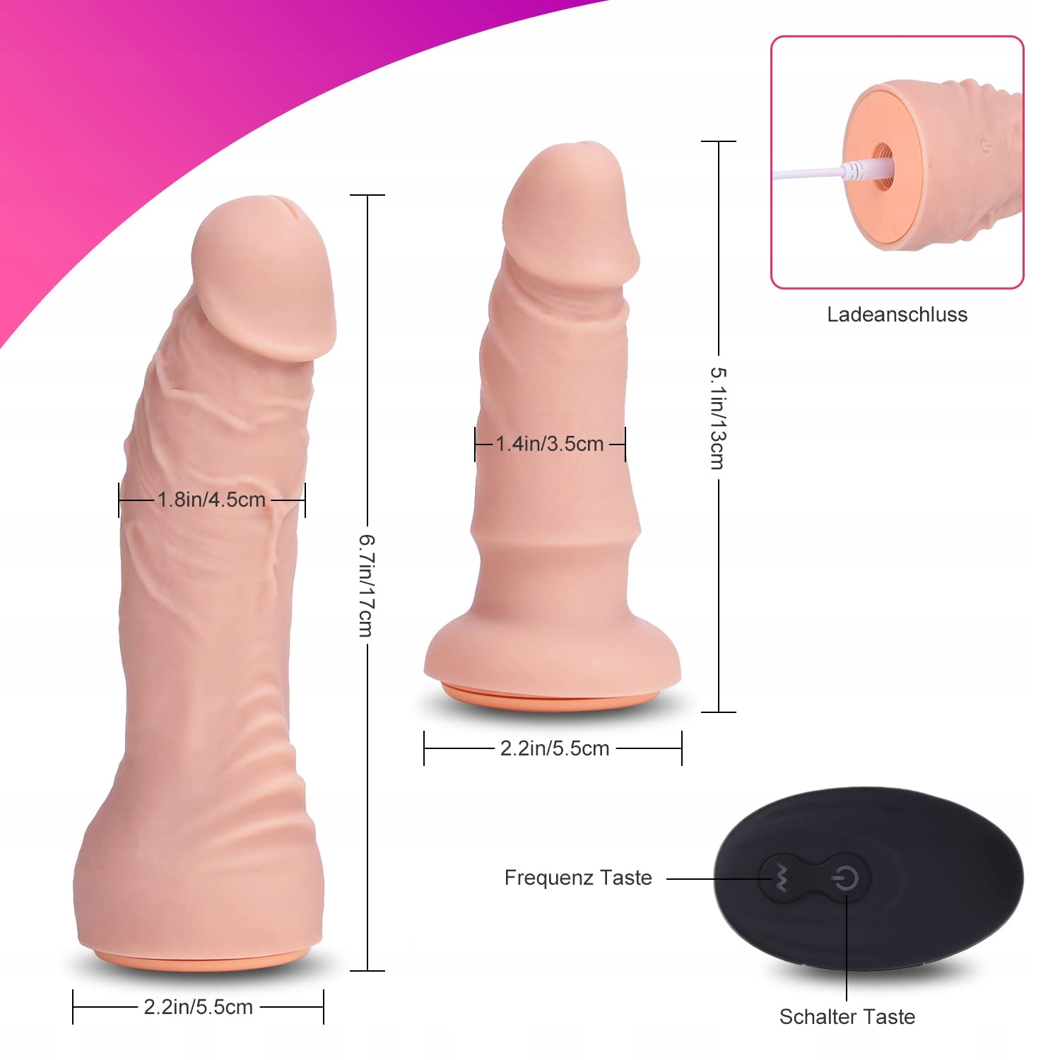 UTIMI Strapon Dildo Zestaw z 2 Silikonowymi Dildami Regulowana Uprząż — miniatura 3