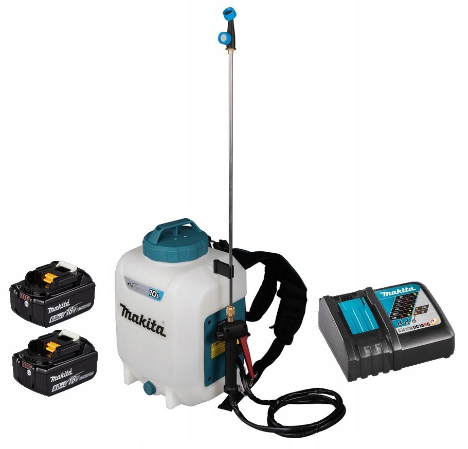 Makita Aku Opryskiwacz Plecakowy Lxt 18V 10L 2x6Ah BL1860 DC18RC DUS108Z