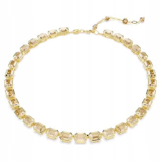 Náhrdelník Swarovski Millenia Ocel pozlacený Křišťál žlutý Regulovatelný