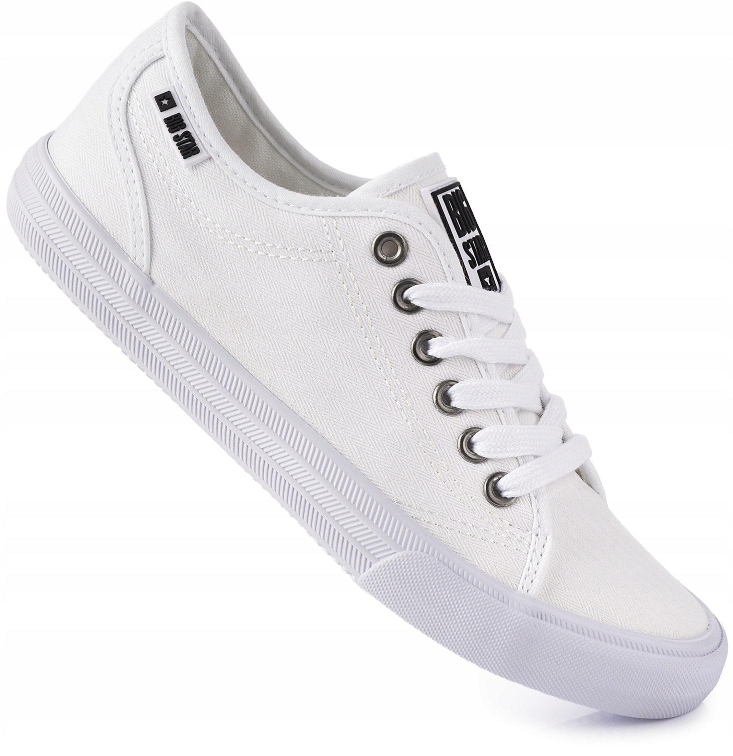 Big Star Damskie Trampki Klasyczne Niskie Materiałowe Białe r. 38