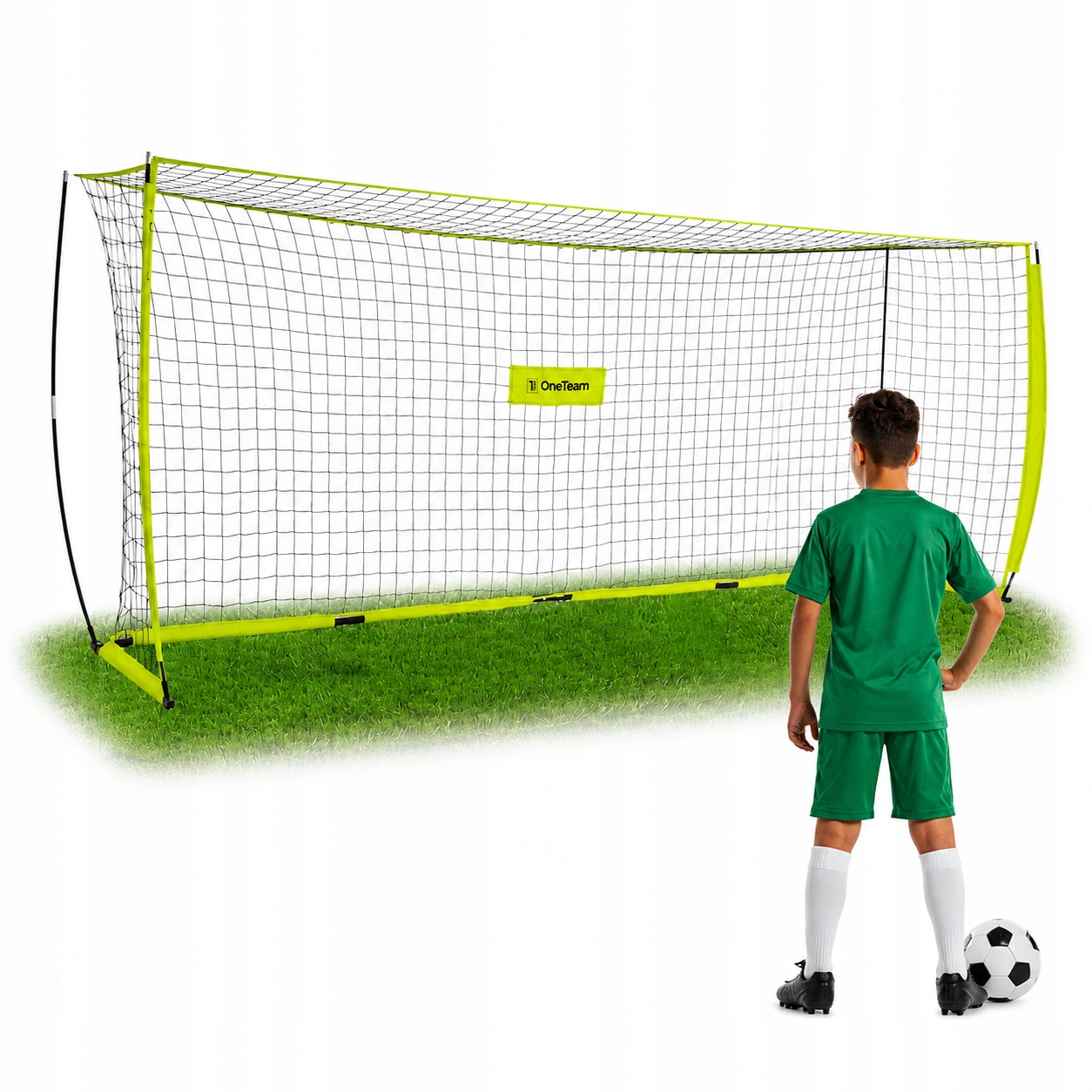 Bramka OneTeam Flex Square 500 x 200 cm zielony Os Duża Do Piłki Nożnej