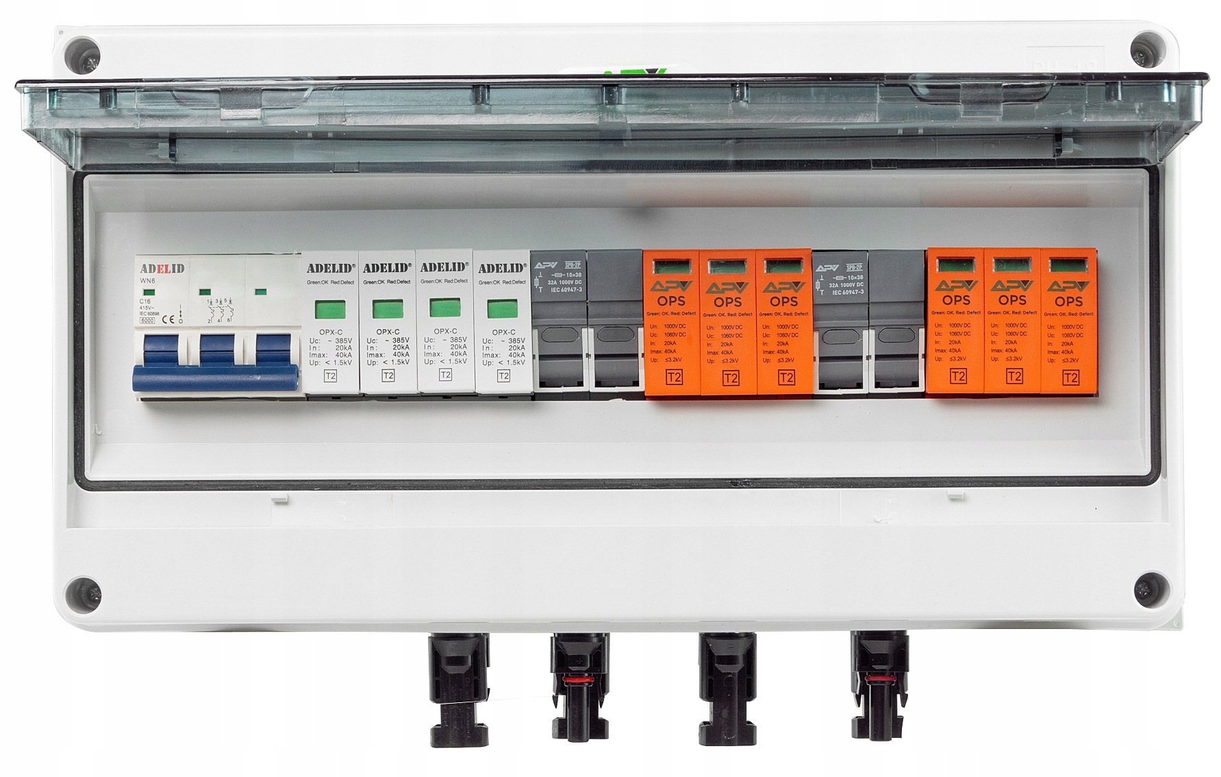 Rozdzielnica Pv 1000V Dc/ac 2 Stringi Fotowoltaika