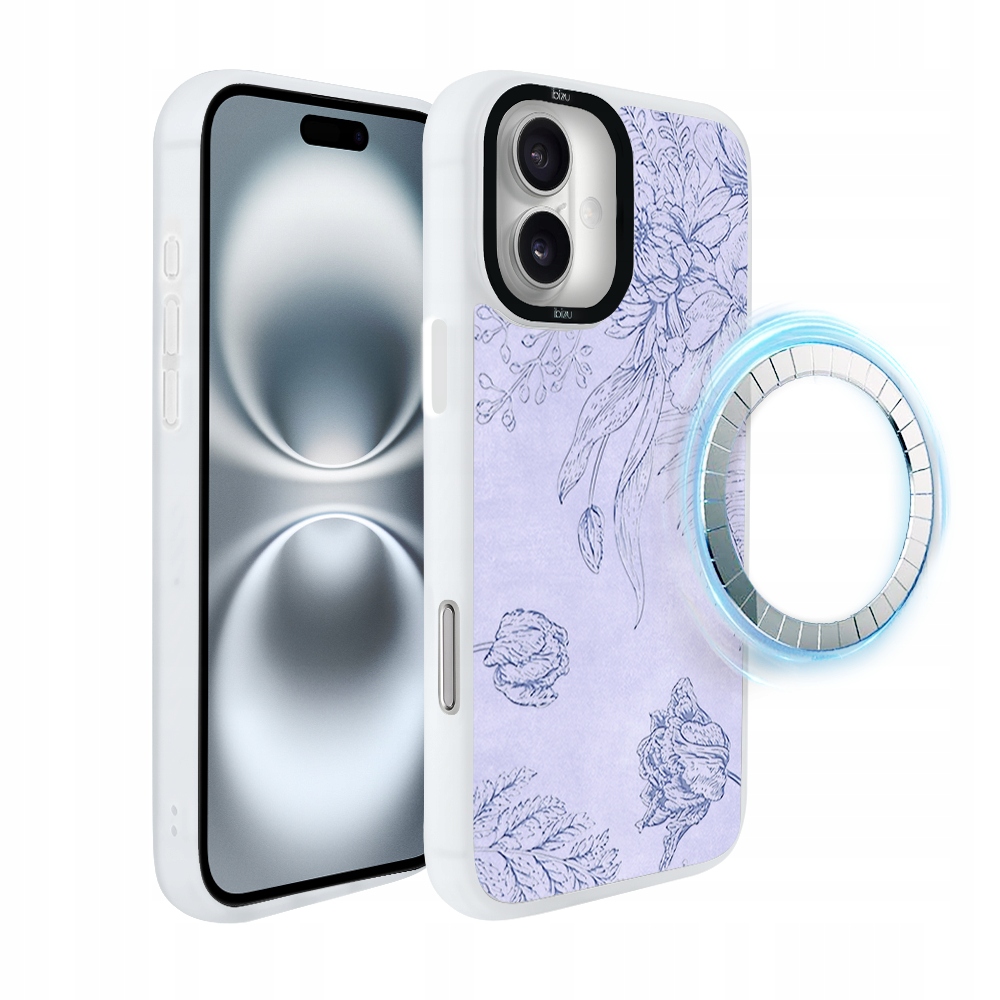 Pouzdro pro iPhone 16 Ibizu DropGuard Matt s MagSafe, plochá konstrukce, bílé