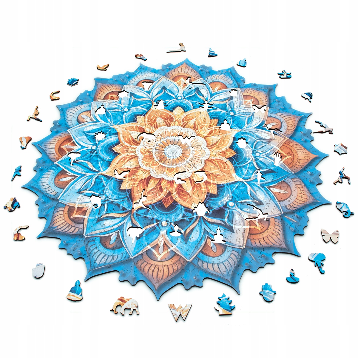 DREWNIANE PUZZLE TRUDNE MANDALA AŻ 650 elementów DLA DOROSŁYCH ANTYSTRESOWE Kod producenta trudne puzzle