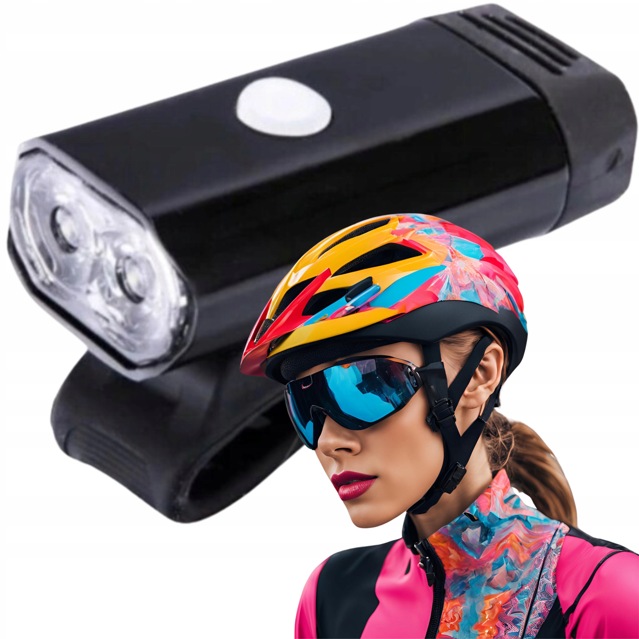 Výkonné přední světlo na kolo Usb Led IPX4 voděodolné, 3 režimy svícení