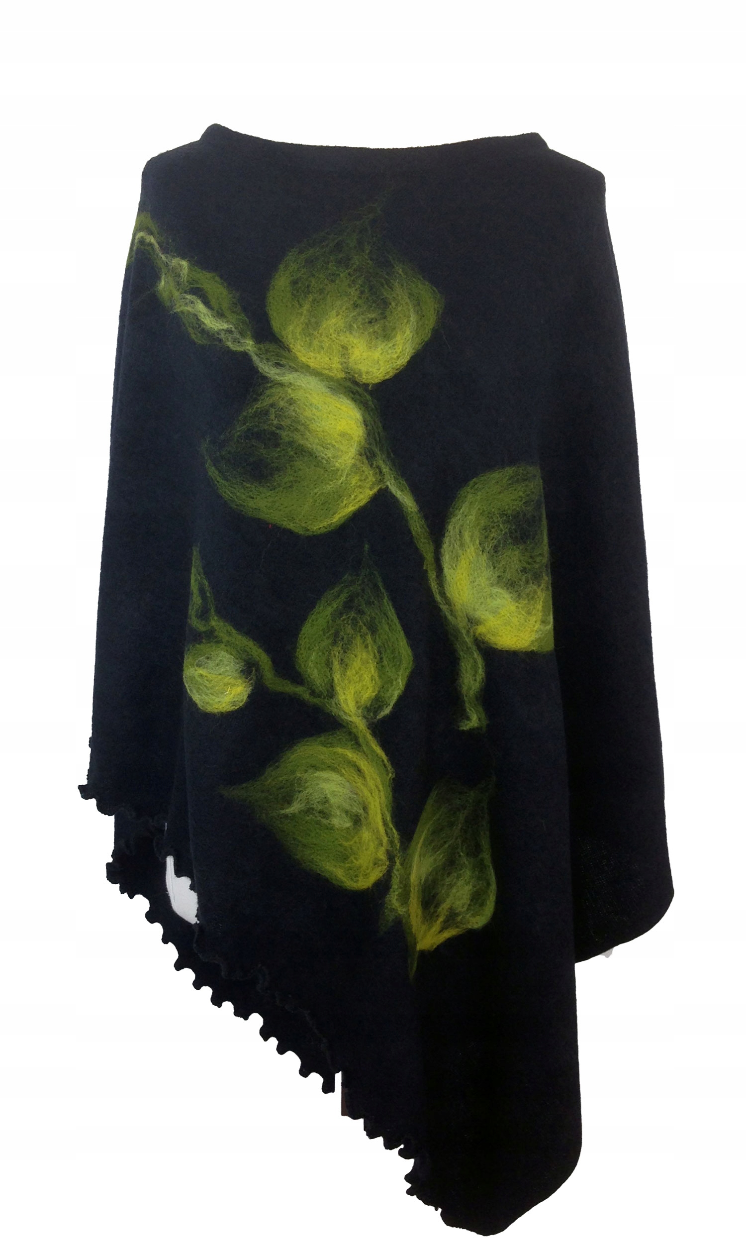 

Ponczo filcowany wełną wzór dzianina 013