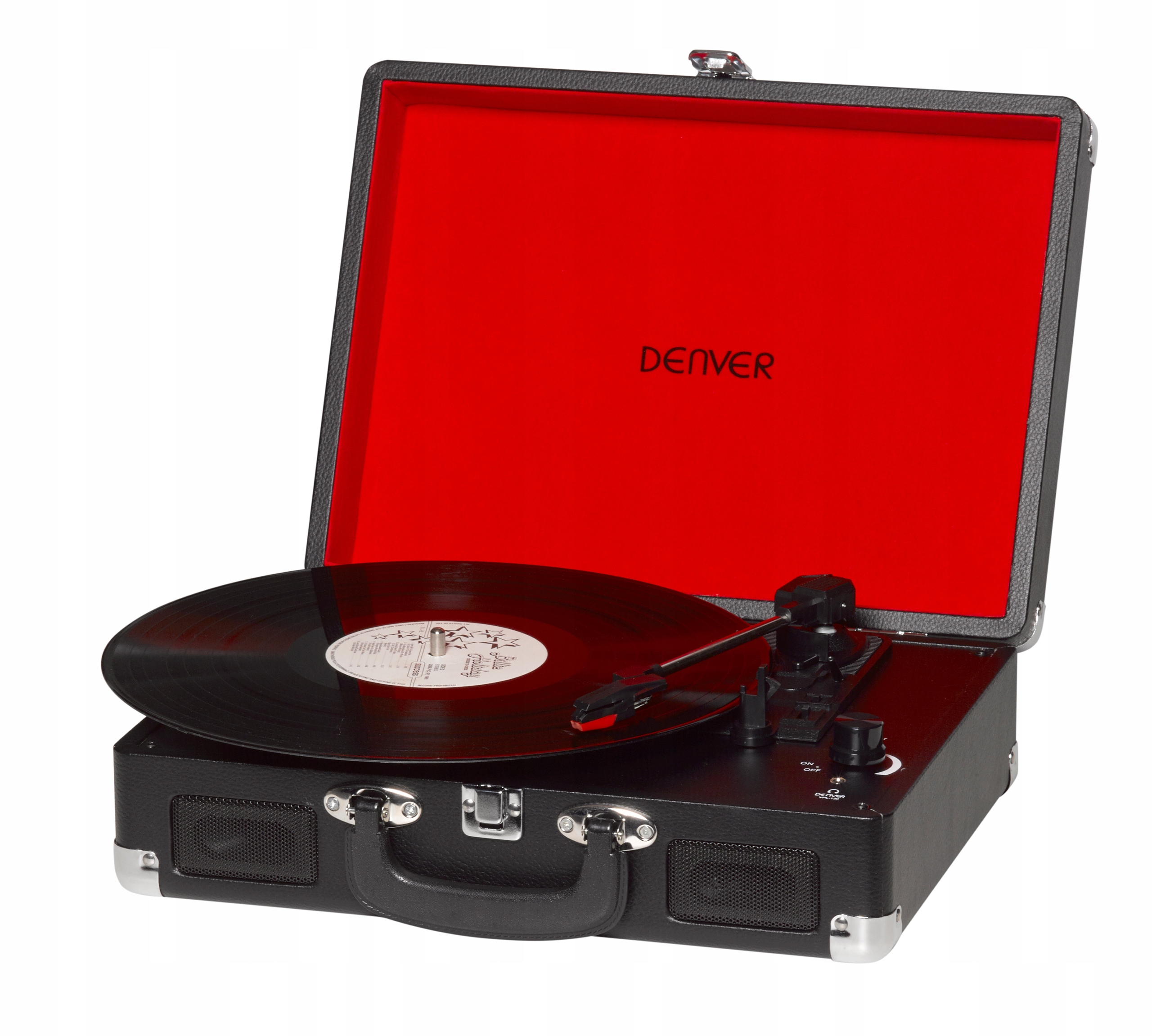 Gramofon s vestavěnými reproduktory Denver VPL-120 černý Kufřík