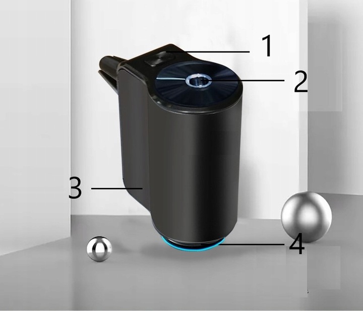 BEZPRZEWODOWY ODŚWIEŻACZ DYFUZOR DO SAMOCHODU AROMA + 3 OLEJKI ZAPACHOWE! Rodzaj do kratki nawiewu