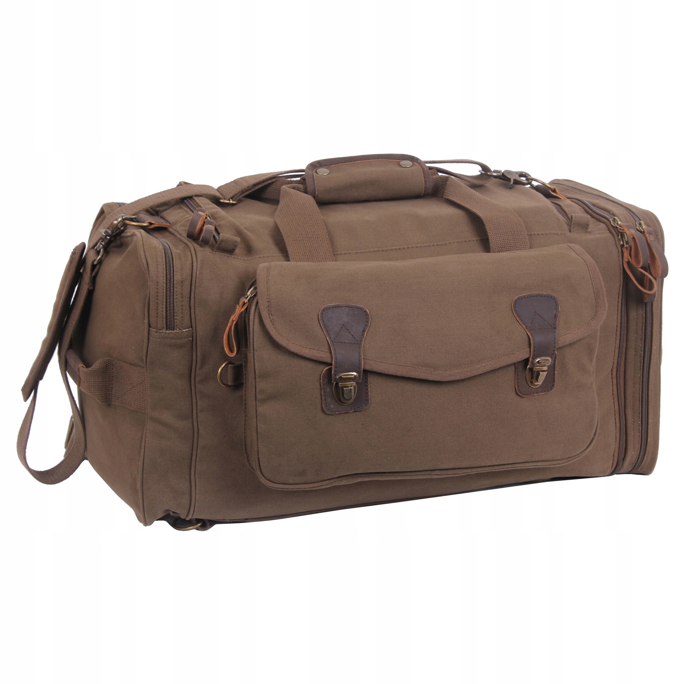 Taška přes rameno Canvas Extended Stay Travel Duffle hnědá 55L